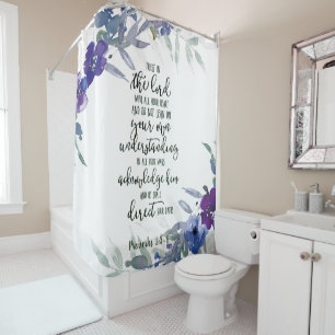 Trust in the Lord floral  Shower Curtain