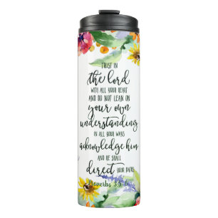 Trust in the Lord floral  Thermal Tumbler