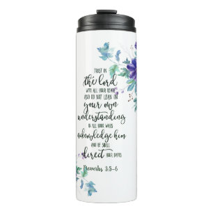 Trust in the Lord floral Thermal Tumbler