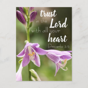 "Trust In the Lord" Flower Photo Postcard