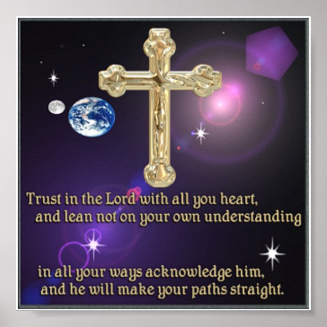 Trust in the Lord poster Christian poster (Front)