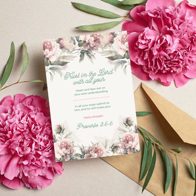 Trust in the Lord Proverbs 3:5-6  Card (Creator Uploaded)