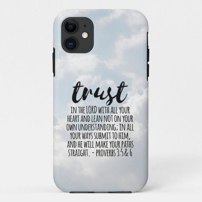 Trust in the Lord Proverbs 3:5-6 Case-Mate iPhone Case (Back)