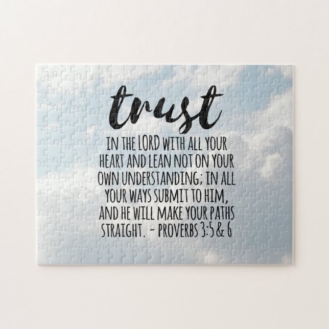 Trust in the Lord Proverbs 3:5-6 Jigsaw Puzzle (Horizontal)