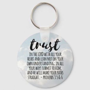 Trust in the Lord Proverbs 3:5-6 Keychain