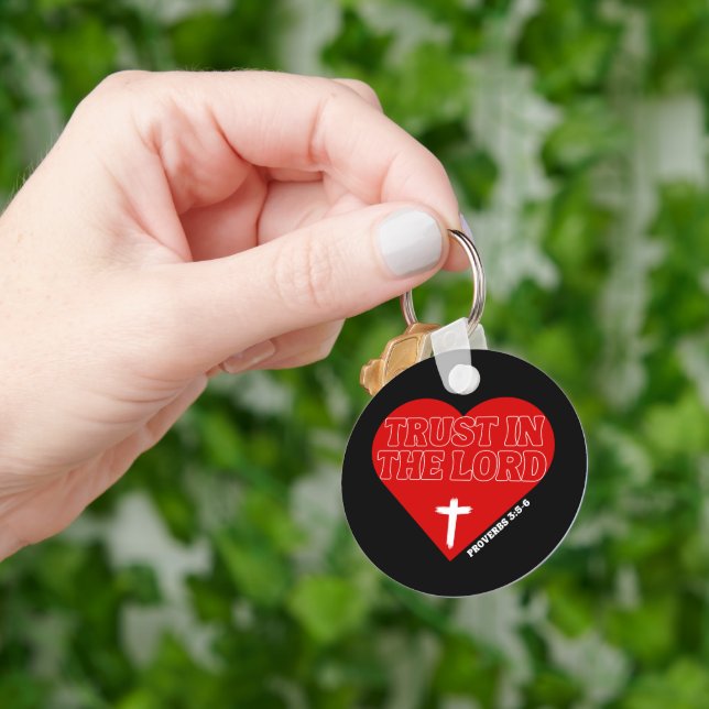 Trust in the Lord – Proverbs 3:5-6 Keychain (Hand)