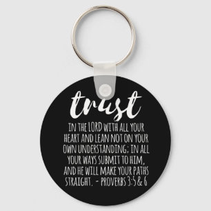 Trust in the Lord Proverbs 3:5-6 Keychain