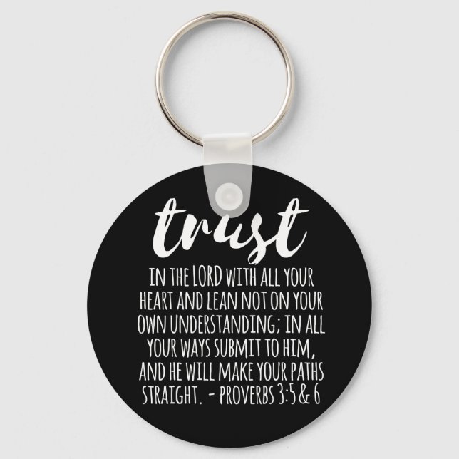 Trust in the Lord Proverbs 3:5-6 Keychain (Front)