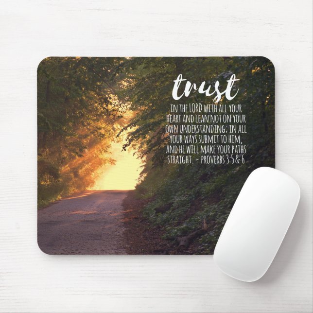 Trust in the Lord Proverbs 3:5-6 Mouse Pad (With Mouse)