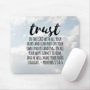 Trust in the Lord Proverbs 3:5-6 Mouse Pad