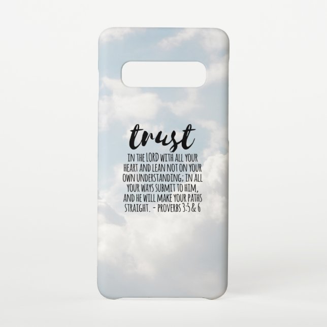 Trust in the Lord Proverbs 3:5-6 Samsung Galaxy Case (Back)