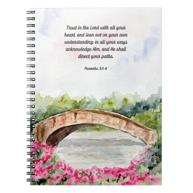 Trust in the Lord Proverbs Bible Verse Notebook (Front)