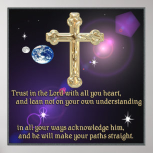 Trust in the Lord scripture Poster