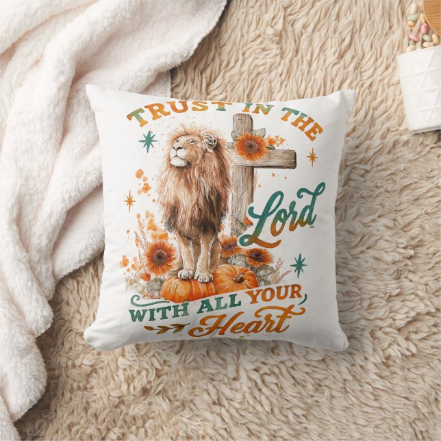 Trust In The Lord...  Throw Pillow (Blanket)