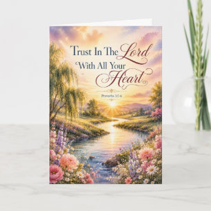 Trust In The Lord Watercolor Scripture Card