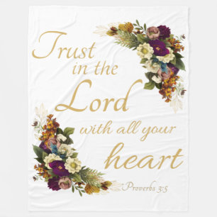 Trust in the LORD with All Your Heart for Women Fleece Blanket