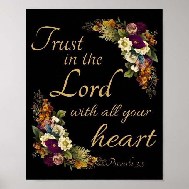 Trust in the LORD with All Your Heart for Women Poster (Front)