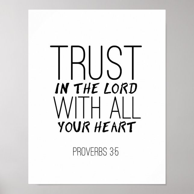 "Trust In The Lord With All Your Heart" Print (Front)