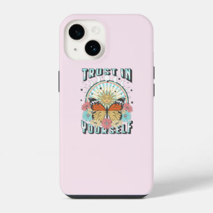 Trust in Yourself Celestial Sun and Butterfly iPhone 14 Case