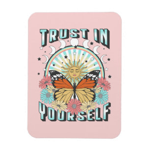Trust in Yourself   Celestial Sun and Butterfly Magnet