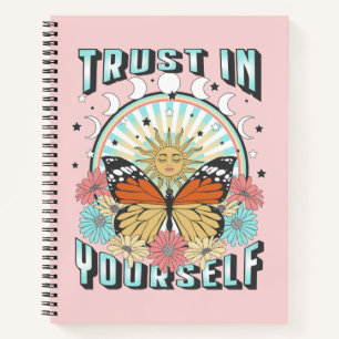 Trust in Yourself Celestial Sun and Butterfly Notebook