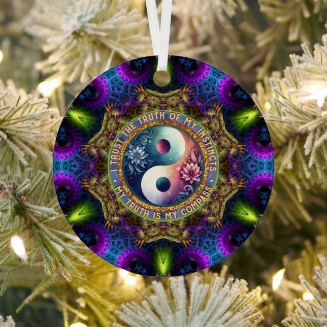 Trust Instincts Growth Compass Direction Inspire Metal Ornament (Insitu)