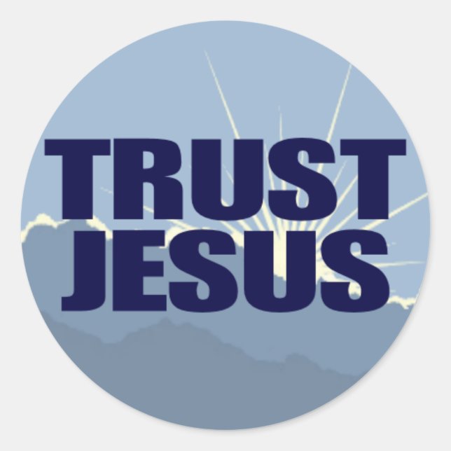 Trust Jesus Classic Round Sticker (Front)