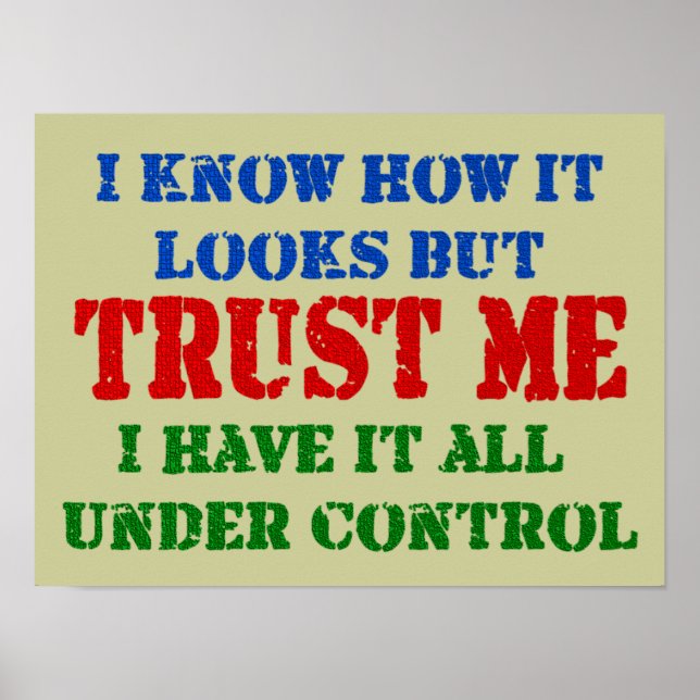 Trust Me - All Under Control Poster (Front)