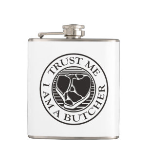 Trust me, I am a Butcher T-bone Hip Flask