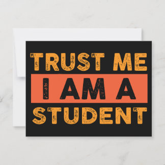 Trust me I am a student Postcard
