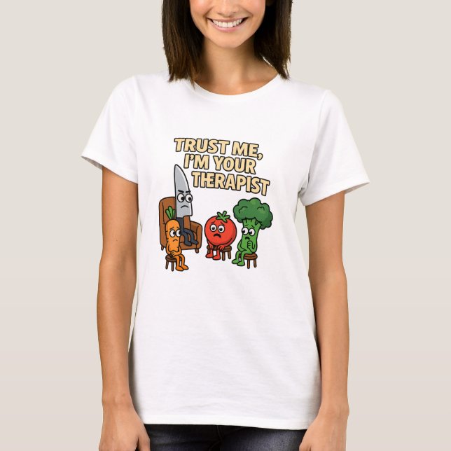 Trust Me, I’m Your Therapist – Funny Cartoon T-Shirt (Front)