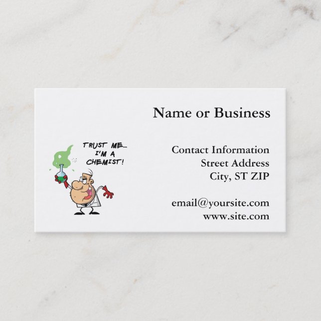 Trust Me, I'm a Chemist Business Card (Front)