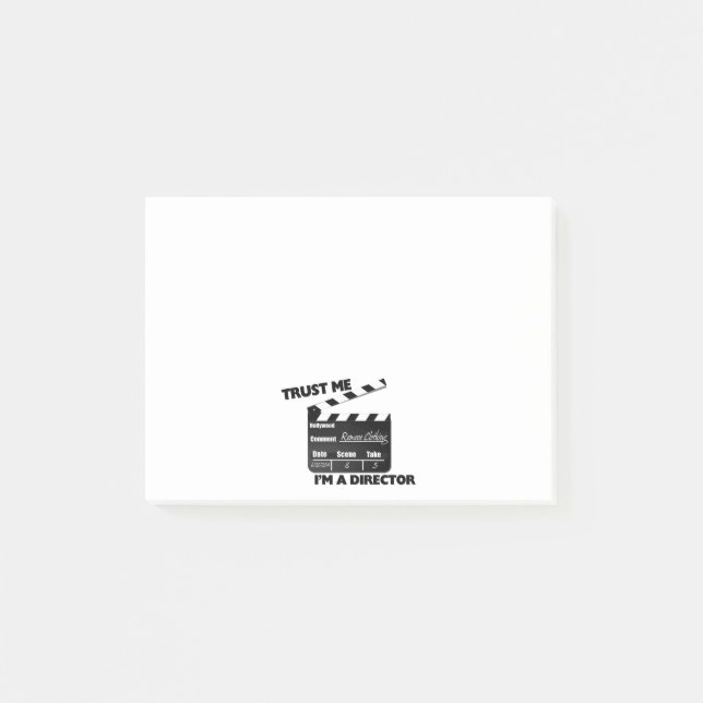 Trust Me I'm A Director Clapboard Post-it Notes (Front)