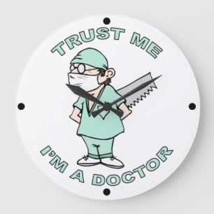 Trust me, I'm a Doctor Large Clock
