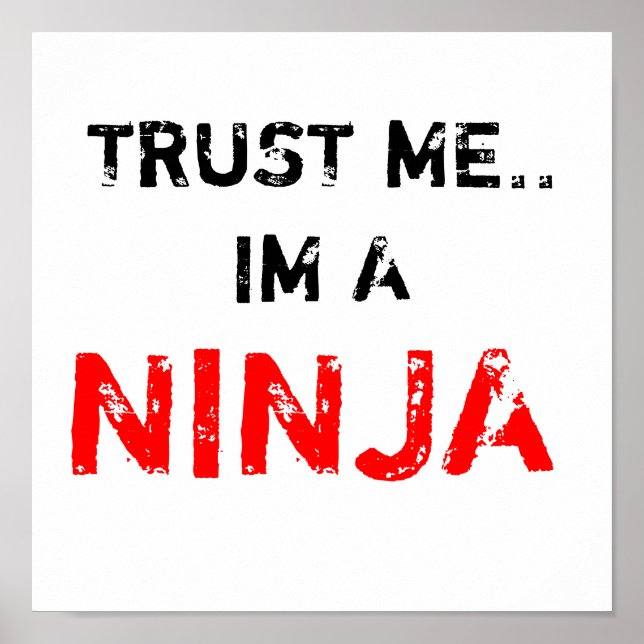 TRUST ME. IM A NINJA POSTER (Front)
