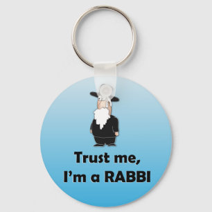 Trust me I'm a rabbi - Funny jewish humour Keychain