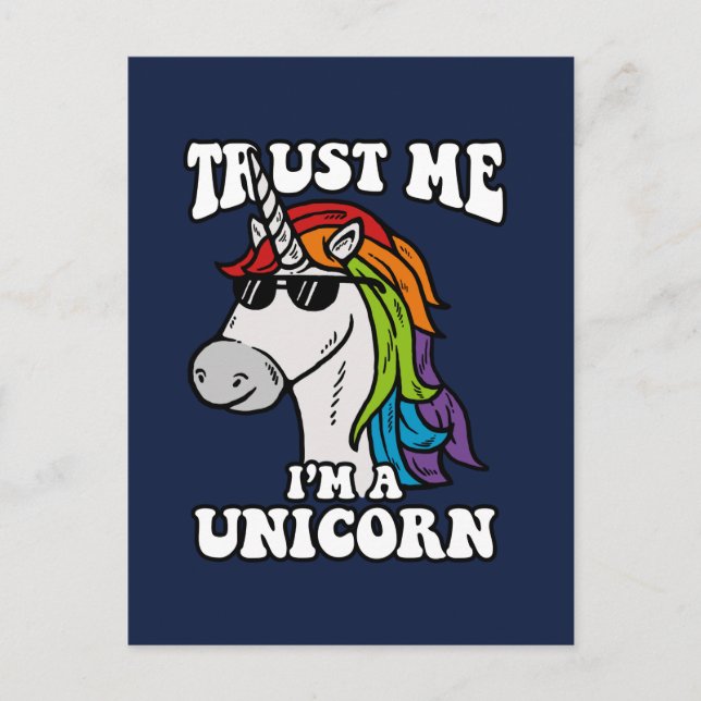 Trust Me I'm A Unicorn Postcard (Front)