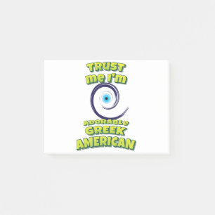 Trust Me I'm Adorable Greek American Evil Eye Post-it Notes