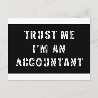 Trust Me I'm An Accountant Postcard