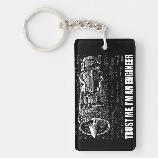 Trust me, I'm an Engineer Keychain (Front)