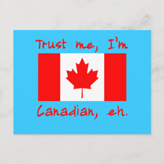 Trust Me I'm Canadian Products Postcard