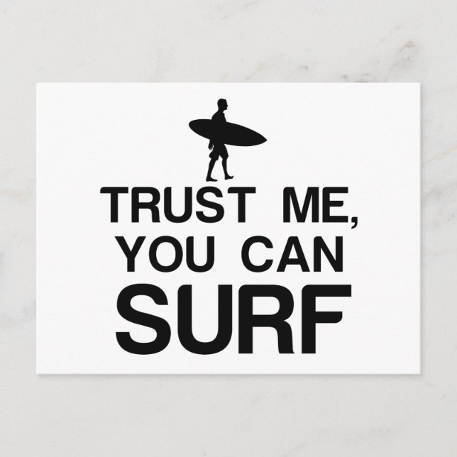 TRUST ME, YOU CAN SURF - Copy Holiday Postcard (Front)