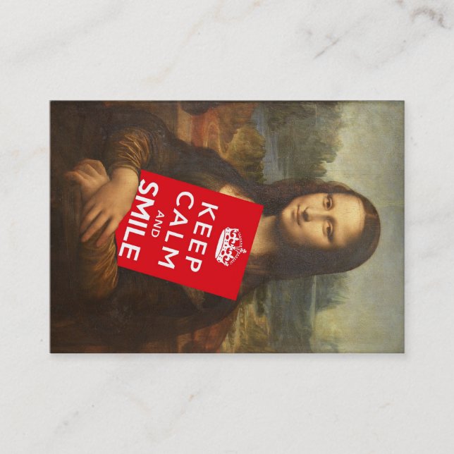 Trust Mona Lisa's Motto Business Card (Front)
