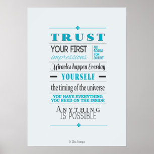Trust Motivational Quote Poster