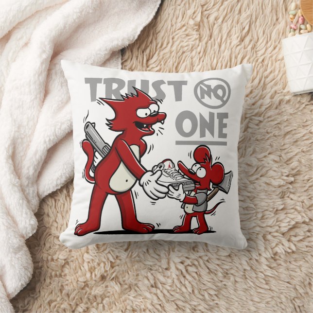 Trust No One Throw Pillow (Blanket)