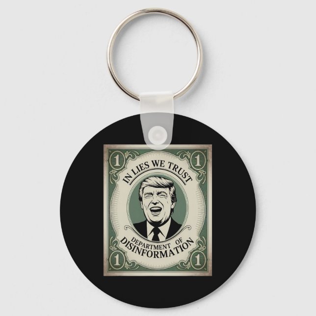 “trust Nobody” - Trump Nknote Parody 2  Keychain (Front)