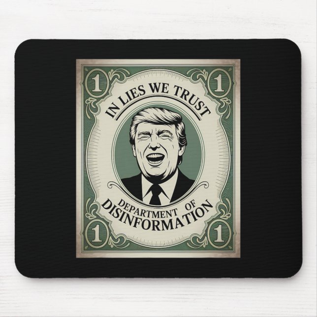 “trust Nobody” - Trump Nknote Parody 2  Mouse Pad (Front)