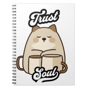 Trust Soul – Gato Kawaii y Tazas Zen Notebook
