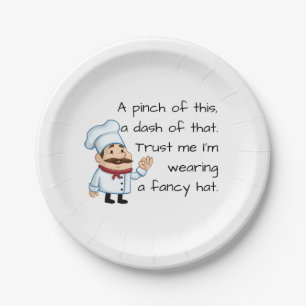 Trust the Chef Funny Poem Paper Plate