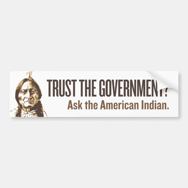 Trust The Government - Irony Bumper Sticker (Front)